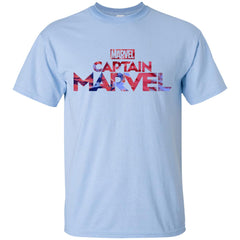 Captain Marvel Bold Tie Dye Movie Logo Men Cotton T-Shirt Men Cotton T-Shirt - parenttees