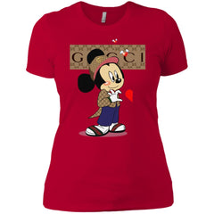 Couple Gucci Mickey Tshirt Valentine's Day Women Cotton T-Shirt Women Cotton T-Shirt - parenttees