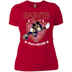 Nfl – New Orleans Saints Totally Awesome Mickey Mouse Super Bowl 2019 Football Women Cotton T-Shirt Women Cotton T-Shirt - parenttees