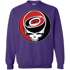 Carolina Hurricanes Grateful Dead Steal Your Face Hockey Nhl Shirts Crewneck Pullover Sweatshirt Crewneck Pullover Sweatshirt - parenttees