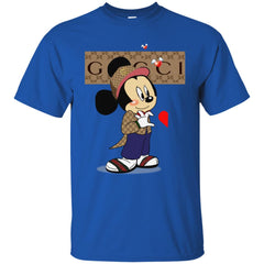 Couple Gucci Mickey Tshirt Valentine's Day Men Cotton T-Shirt Men Cotton T-Shirt - parenttees