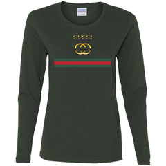 Gucci Logo Vintage Women Long Sleeve Shirt Women Long Sleeve Shirt - parenttees