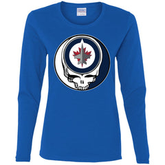 Winnipeg Jets Grateful Dead Steal Your Face Hockey Nhl Shirts Women Long Sleeve Shirt Women Long Sleeve Shirt - parenttees