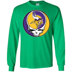 Minnesota Vikings Grateful Dead Steal Your Face Football Nfl Shirts Men Long Sleeve Shirt Men Long Sleeve Shirt - parenttees