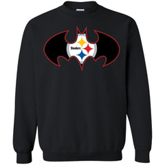 We Are The Pittsburgh Steelers Batman Nfl Mashup Crewneck Pullover Sweatshirt Crewneck Pullover Sweatshirt - parenttees