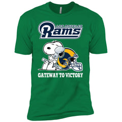 Los Angeles Rams Gateway To Victory Super Bowl 2019 Snoopy Football Nfl Men Short Sleeve T-Shirt Men Short Sleeve T-Shirt - parenttees