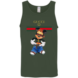 Gucci Logo Mickey Gift Trending T-shirt Men Cotton Tank