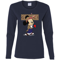 Mickey Mouse Love Couple T-shirt Valentine's Day T-shirt Women Long Sleeve Shirt Women Long Sleeve Shirt - parenttees