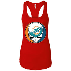 Miami Dolphins Grateful Dead Steal Your Face Football Nfl Shirts Women Tank Top Women Tank Top - parenttees