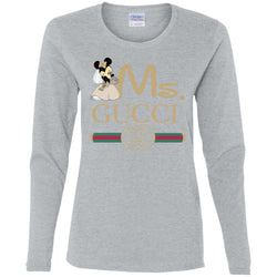 Gucci Couple Disney Ms Minnie Valentine's Day T-shirt Women Long Sleeve Shirt