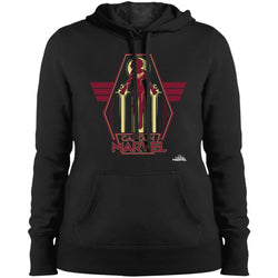 Captain Marvel Red Yellow Flight Powers Women Hooded Sweatshirt