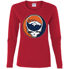 Denver Broncos Grateful Dead Steal Your Face Football Nfl Shirts Women Long Sleeve Shirt Women Long Sleeve Shirt - parenttees