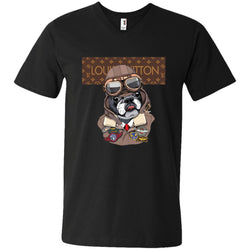 Louis Vuitton T-shirt Style Dogs T-shirt Men V-Neck T-Shirt