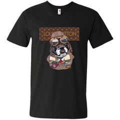 Louis Vuitton T-shirt Style Dogs T-shirt Men V-Neck T-Shirt Men V-Neck T-Shirt - parenttees