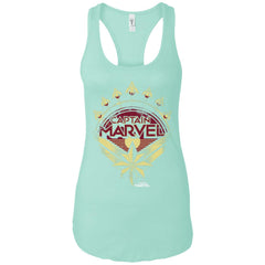 Captain Marvel Yellow Red Plane Flight Logo Women Tank Top Women Tank Top - parenttees