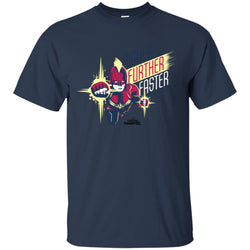 Captain Marvel Higher Further Faster Drawn Men Cotton T-Shirt