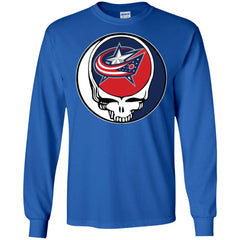 Columbus Blue Grateful Dead Steal Your Face Hockey Nhl Shirts Men Long Sleeve Shirt Men Long Sleeve Shirt - parenttees