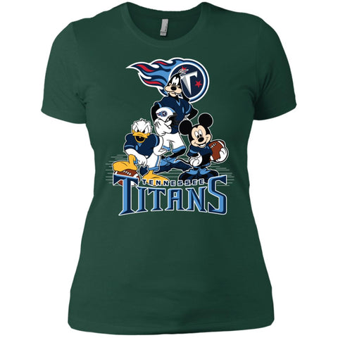 Mickey Mouse Tennessee Titans American Football Nfl Sports Shirt Women Cotton T-Shirt Black / X-Small Women Cotton T-Shirt - parenttees