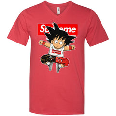 Supreme Dragon Ball Goku T-shirt Men V-Neck T-Shirt Men V-Neck T-Shirt - parenttees