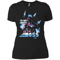 Captain Marvel I'm The Boss Space Blue Red Women Cotton T-Shirt