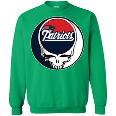 New England Patriots Grateful Dead Steal Your Face Football Nfl Shirts Crewneck Pullover Sweatshirt Crewneck Pullover Sweatshirt - parenttees