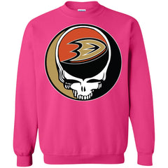 Anaheim Ducks Grateful Dead Steal Your Face Hockey Nhl Shirts Crewneck Pullover Sweatshirt Crewneck Pullover Sweatshirt - parenttees