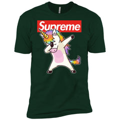 Supreme Unicorn T-shirt Dance Dabbing Unicorn Men Short Sleeve T-Shirt Men Short Sleeve T-Shirt - parenttees