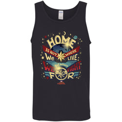 Captain Marvel Home Is What We Fight For Men Cotton Tank