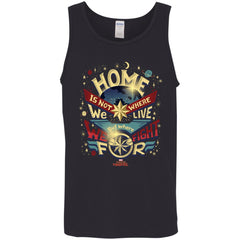 Captain Marvel Home Is What We Fight For Men Cotton Tank Men Cotton Tank - parenttees