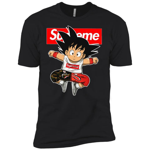 Supreme Dragon Ball Goku T-shirt Men Short Sleeve T-Shirt Black / X-Small Men Short Sleeve T-Shirt - parenttees