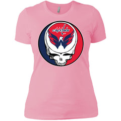 Washington Capitals Grateful Dead Steal Your Face Hockey Nhl Shirts Women Cotton T-Shirt Women Cotton T-Shirt - parenttees