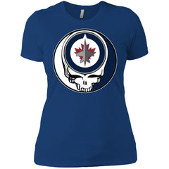 Winnipeg Jets Grateful Dead Steal Your Face Hockey Nhl Shirts Women Cotton T-Shirt Women Cotton T-Shirt - parenttees