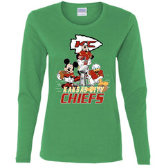 Nfl – Kansas City Chiefs Donald Duck Goofy Mickey Mouse Super Bowl 2019 Football Women Long Sleeve Shirt Women Long Sleeve Shirt - parenttees