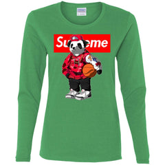 Supreme Bear Basketball T-shirt Women Long Sleeve Shirt Women Long Sleeve Shirt - parenttees