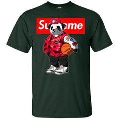 Supreme Bear Basketball T-shirt Men Cotton T-Shirt Men Cotton T-Shirt - parenttees