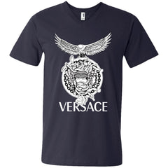 Versace Supervip Logo T-shirt Men V-Neck T-Shirt Men V-Neck T-Shirt - parenttees