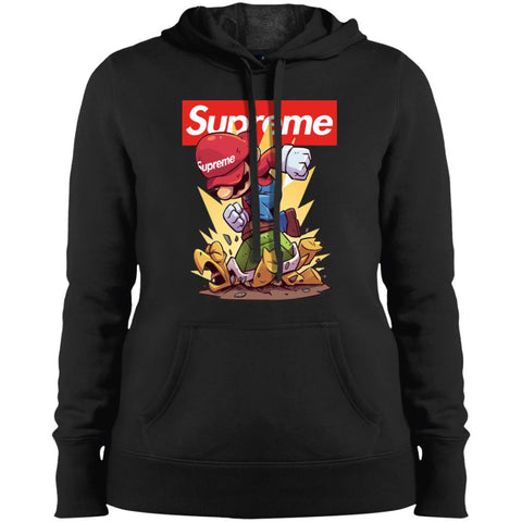 Supreme Mario Gaming T-shirt Women Hooded Sweatshirt Black / X-Small Women Hooded Sweatshirt - parenttees