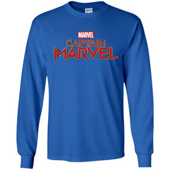 Marvel Captain Marvel Movie Logo Red Men Long Sleeve Shirt Men Long Sleeve Shirt - parenttees