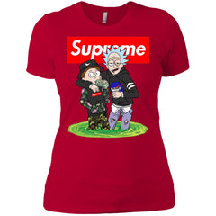 Supreme Rick And Morty T-shirt Women Cotton T-Shirt Women Cotton T-Shirt - parenttees