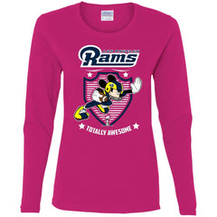 Nfl – Los Angeles Rams Totally Awesome Mickey Mouse Super Bowl 2019 Football Women Long Sleeve Shirt Women Long Sleeve Shirt - parenttees