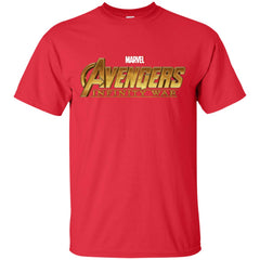 Marvel Avengers Infinity War Golden Logo Men Cotton T-Shirt Men Cotton T-Shirt - parenttees