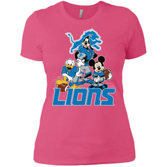 Mickey Mouse Detroit Lions American Football Nfl Sports Shirt Women Cotton T-Shirt Women Cotton T-Shirt - parenttees