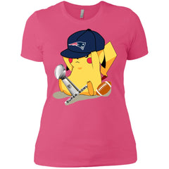 Nfl - New England Patriots Pikachu Super Bowl 2019 Football Women Cotton T-Shirt Women Cotton T-Shirt - parenttees