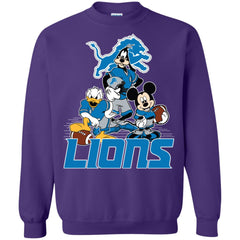 Mickey Mouse Detroit Lions American Football Nfl Sports Shirt Crewneck Pullover Sweatshirt Crewneck Pullover Sweatshirt - parenttees