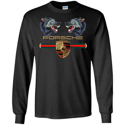 Trending Gucci Porsche Vip Shirt Men Long Sleeve Shirt Black / S Men Long Sleeve Shirt - parenttees