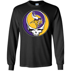 Minnesota Vikings Grateful Dead Steal Your Face Football Nfl Shirts Men Long Sleeve Shirt