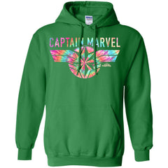 Captain Marvel Logo Banner Tie Dye Colors Pullover Hoodie Sweatshirt Pullover Hoodie Sweatshirt - parenttees