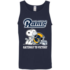 Los Angeles Rams Gateway To Victory Super Bowl 2019 Snoopy Football Nfl Men Cotton Tank Men Cotton Tank - parenttees