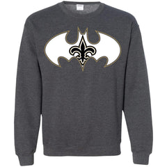 We Are The New Orleans Saints Batman Nfl Mashup Crewneck Pullover Sweatshirt Crewneck Pullover Sweatshirt - parenttees