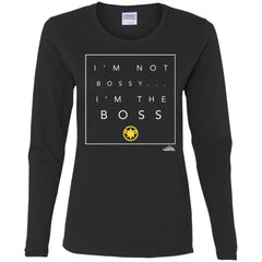 Captain Marvel Not Bossy I'm The Boss Women Long Sleeve Shirt Women Long Sleeve Shirt - parenttees